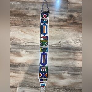 Handmade South Africa Ndebele Glass Beaded Wedding Bridal Veil Wall Ornament